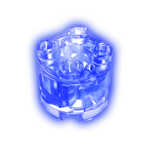 2x2 Cylindrical LED Lighting Parts-blue Light-transparent Shell