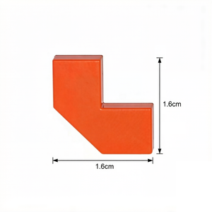 27263 Tile Special 2 x 2 Corner with Cut Corner - Facet-GOBRICKS Custom Printed Light Tile S/Single-sided