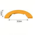 27507 Tile 4 x 4 Curved, Macaroni-GOBRICKS Custom Printed Light Tile M/Single-sided	
