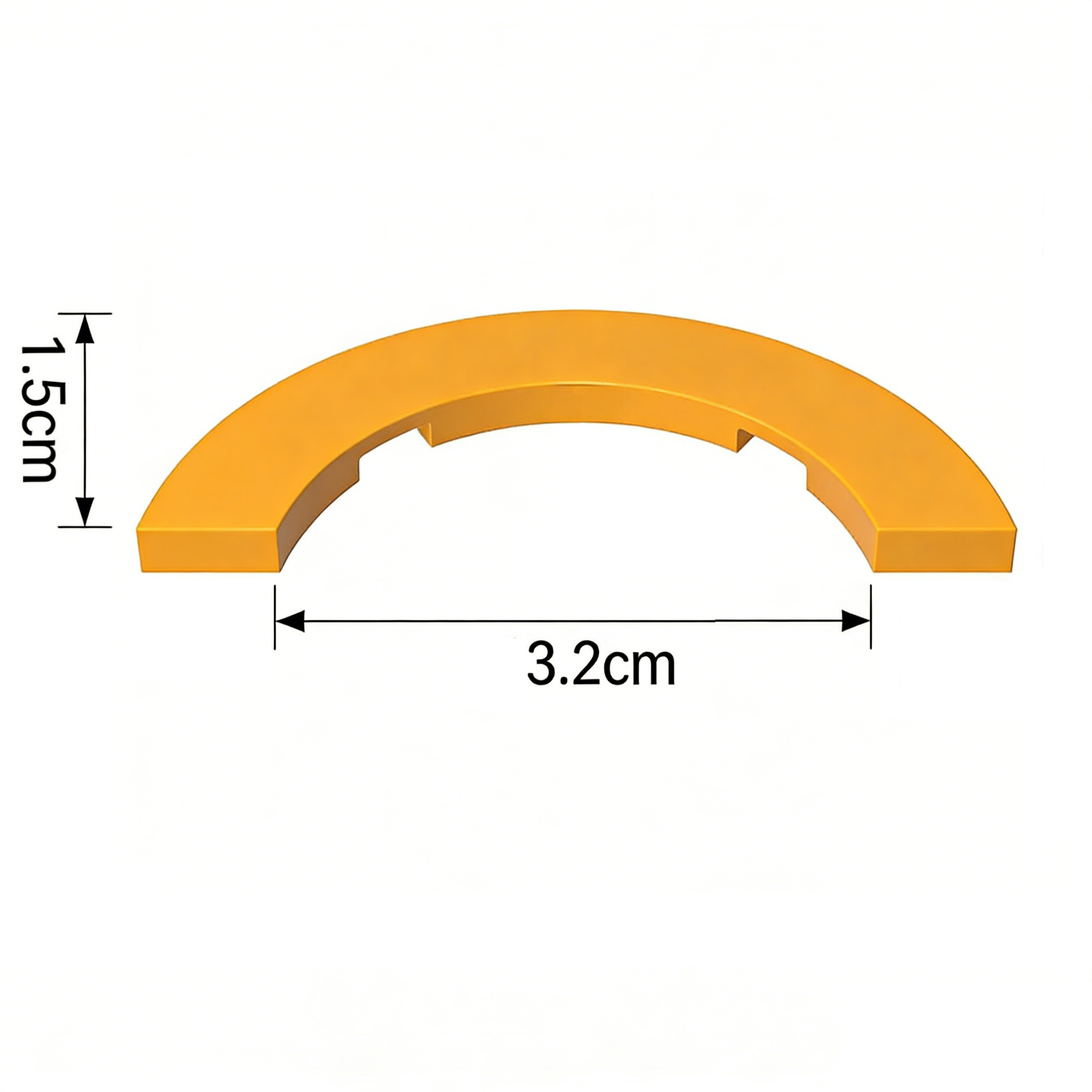 27507 Tile 4 x 4 Curved, Macaroni-GOBRICKS Custom Printed Light Tile M/Single-sided	