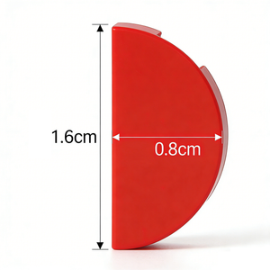 1748 Tile Round 1 x 2 Half Circle #1748 [Premium Part]-GOBRICKS Custom Printed Light Tile S/Single-sided