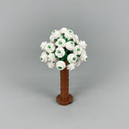 MOC Home Garden Scene Parts Set, Flower and Tree Plant Building Block Set, Wedding Courtyard Scene