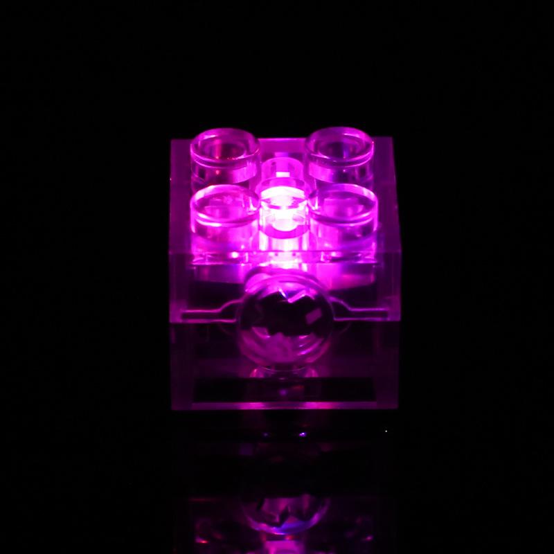 2*2 Brick Led Light Accessories, Compatible With Small Particle Building Blocks, Led Light Multi-Color Flashing Toy Accessories