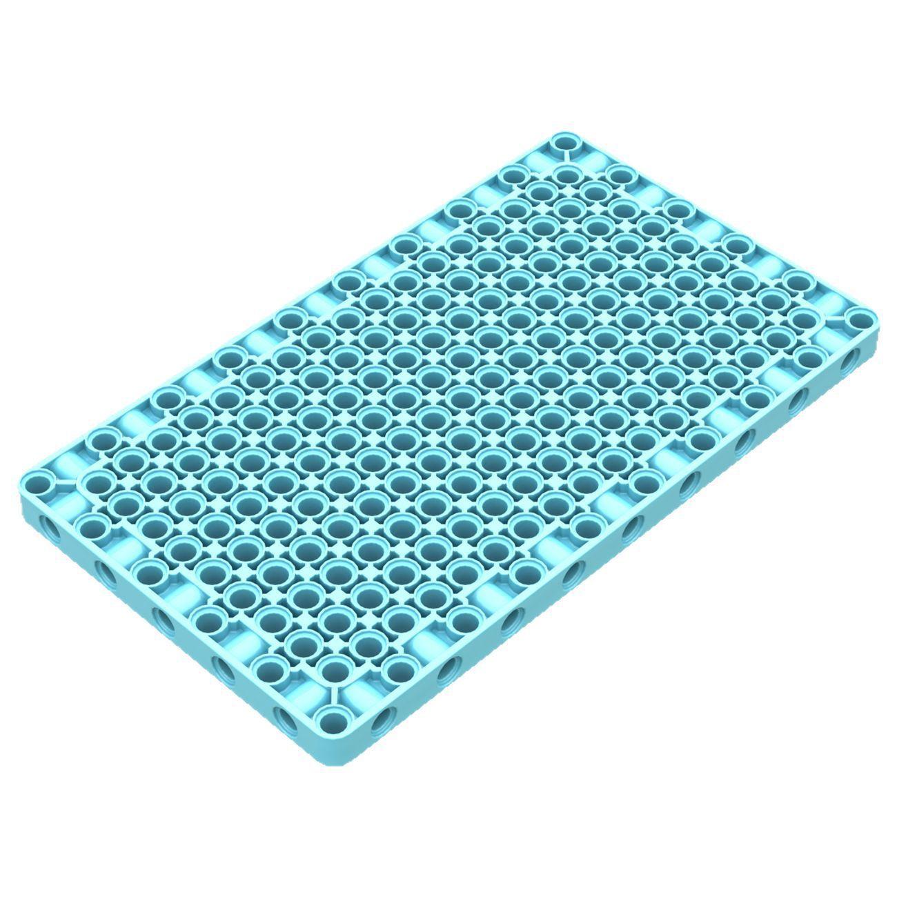 Single 39369 Mechanical Building Block Plate with Holes - 11x19 Compatible with Technic Baseplates ( Not Gobricks brand )