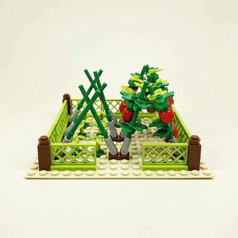 MOC Bauernhof-Szene-Bausteinset, Haus- und Gartenbausteine ¨C Montageteile