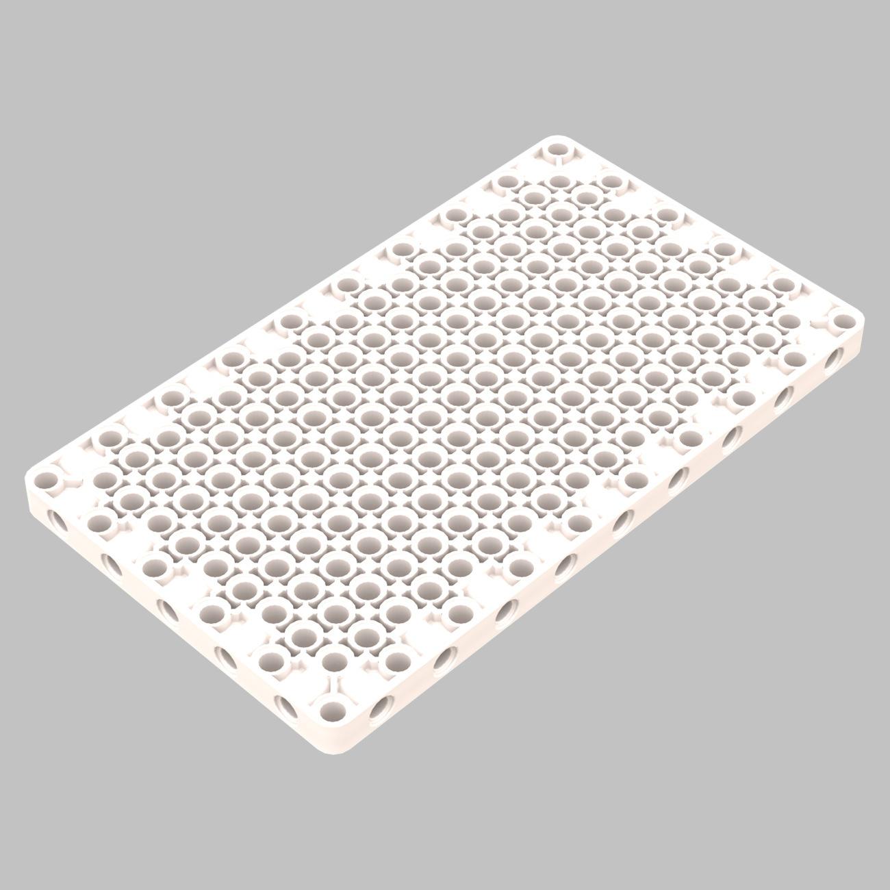 Single 39369 Mechanical Building Block Plate with Holes - 11x19 Compatible with Technic Baseplates ( Not Gobricks brand )