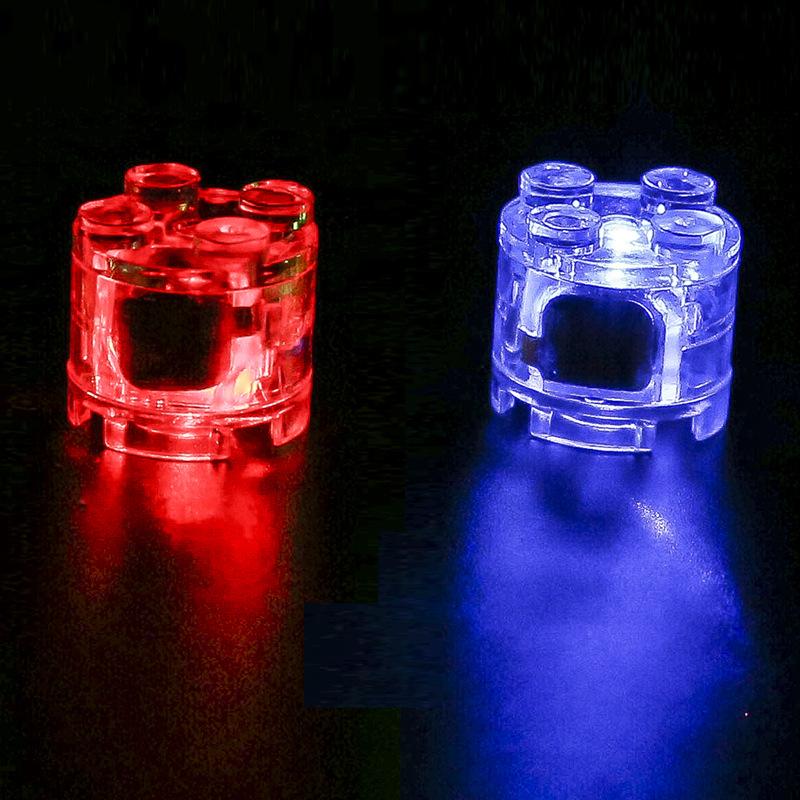 2*2 Circular Building Block Lamp, Compatible With Small Particle Building Block Parts, Led Light Multi-Color Flashing Toy Accessories