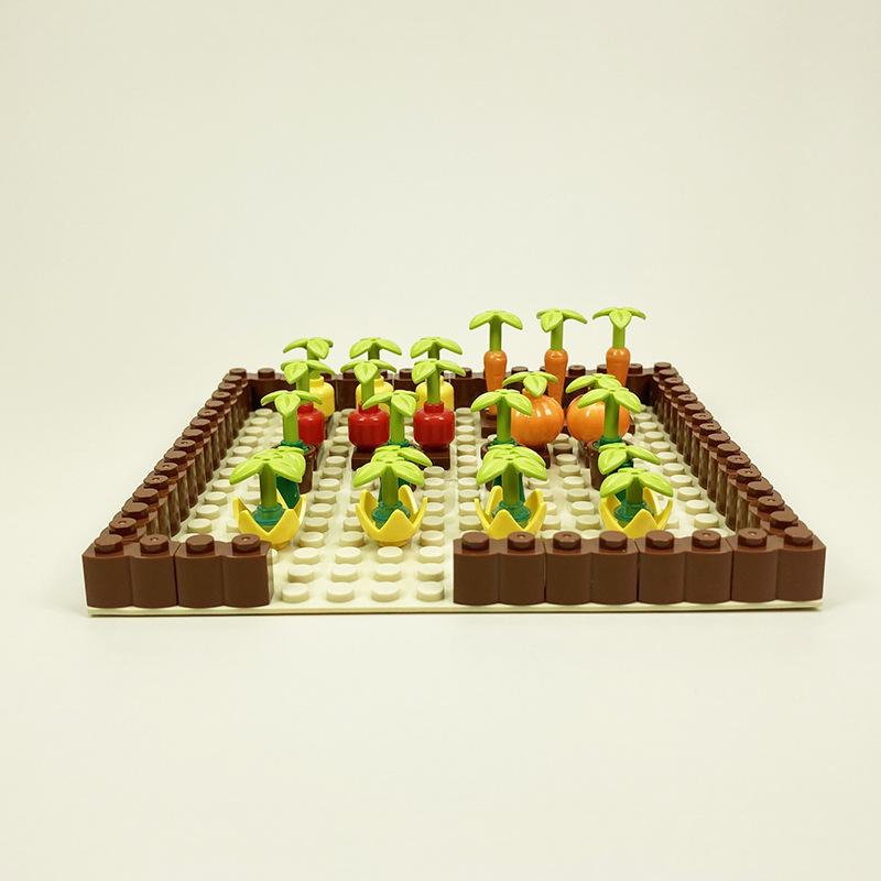 MOC Bauernhof-Szene-Bausteinset, Haus- und Gartenbausteine ¨C Montageteile