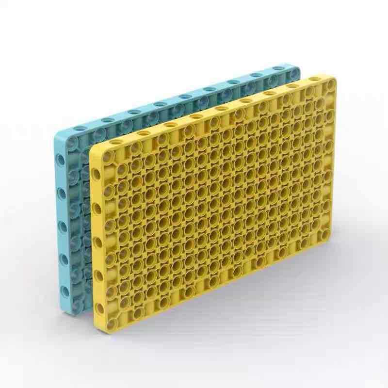 Single 39369 Mechanical Building Block Plate with Holes - 11x19 Compatible with Technic Baseplates ( Not Gobricks brand )
