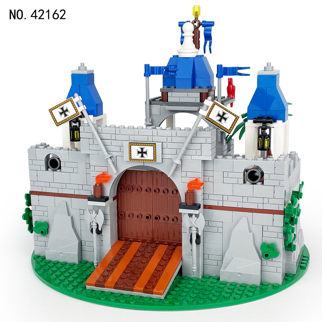 Medieval Knight Castle, compatible with small building blocks, military scene accessories - 512pcs
