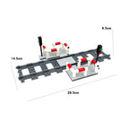 Train Track Scene, Small Particle Building Block Track Accessories, DIY Train Track Tunnel Waiting Shelter Set