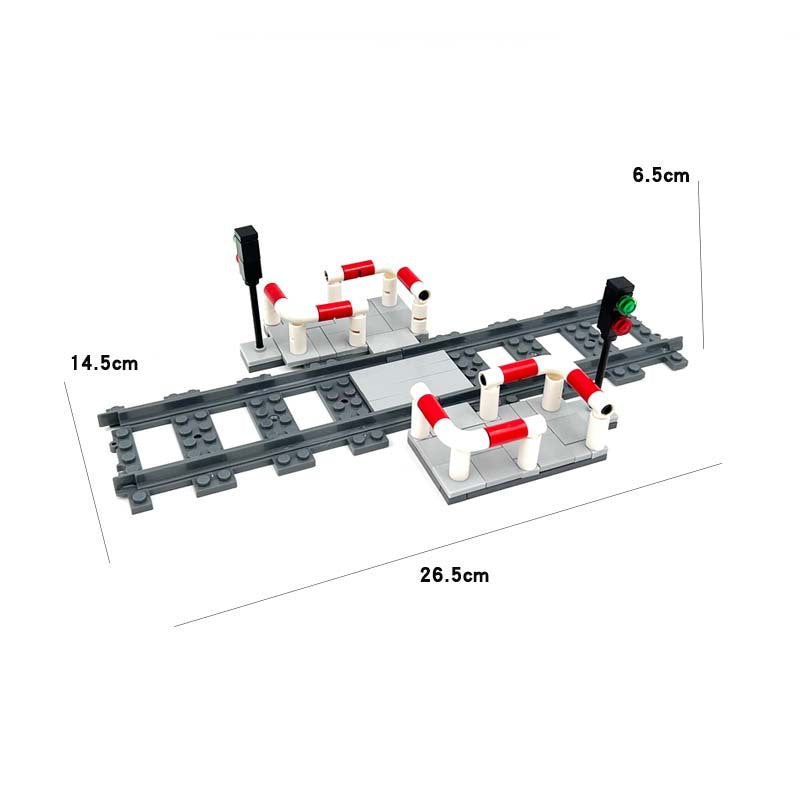 Train Track Scene, Small Particle Building Block Track Accessories, DIY Train Track Tunnel Waiting Shelter Set
