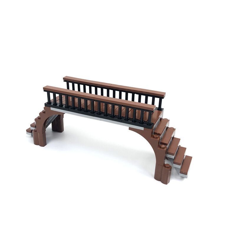Train Track Scene, Small Particle Building Block Track Accessories, DIY Train Track Tunnel Waiting Shelter Set