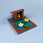 MOC Bauernhof-Szene-Bausteinset, Haus- und Gartenbausteine ¨C Montageteile