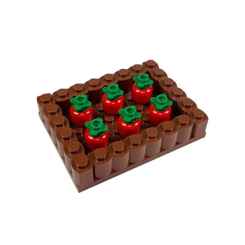Garden Scene Building Block Parts, Compatible With Small Particle Flower Fields And Flower Beds, Botanical Garden Moc Set