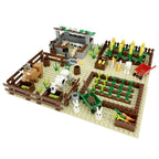 MOC Bauernhof-Szene-Bausteinset, Haus- und Gartenbausteine ¨C Montageteile