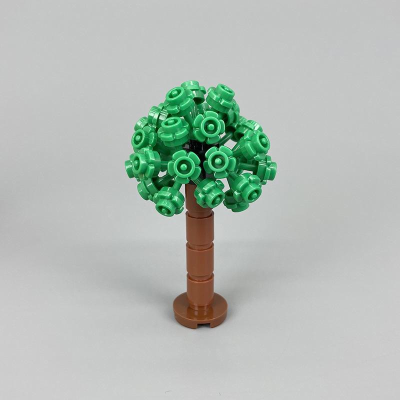 MOC Home Garden Scene Parts Set, Flower and Tree Plant Building Block Set, Wedding Courtyard Scene