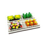 Garden Scene Building Block Parts, Compatible With Small Particle Flower Fields And Flower Beds, Botanical Garden Moc Set