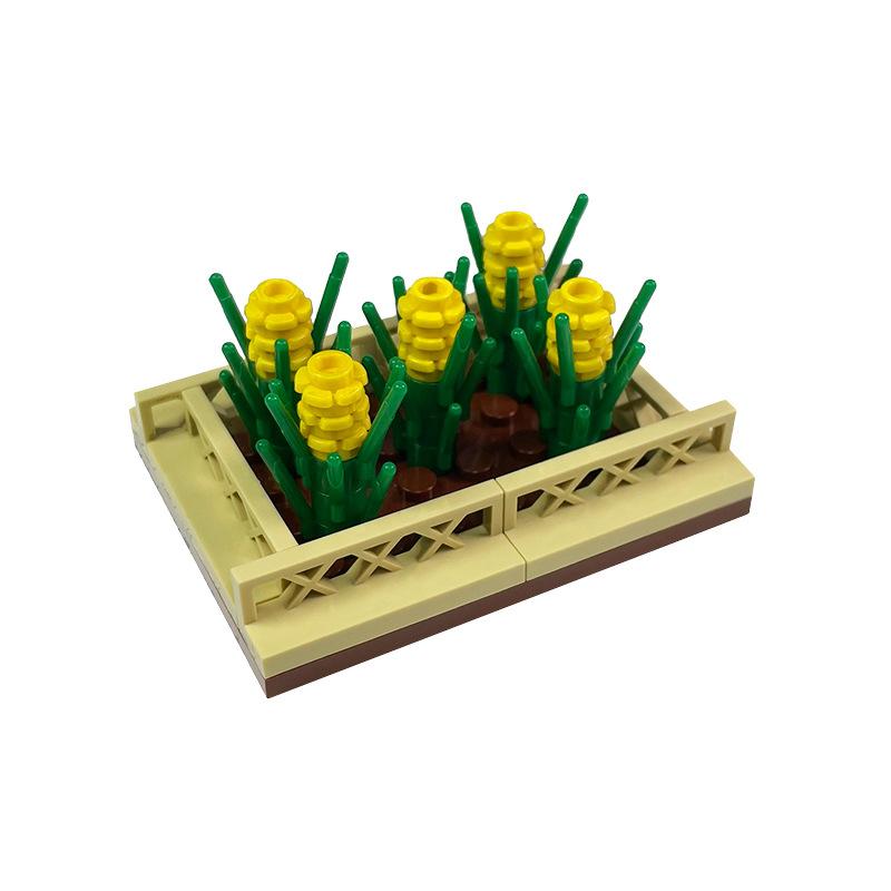 Garden Scene Building Block Parts, Compatible With Small Particle Flower Fields And Flower Beds, Botanical Garden Moc Set