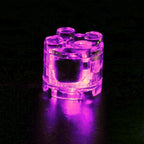 2*2 Circular Building Block Lamp, Compatible With Small Particle Building Block Parts, Led Light Multi-Color Flashing Toy Accessories