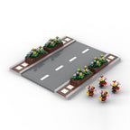 Moc Compatible Small-Particle Building Blocks, City Street Scene Building Block Set, Road Base Plate Street Scene Highway Plate Parts