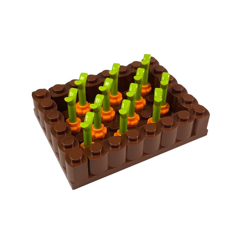 Garden Scene Building Block Parts, Compatible With Small Particle Flower Fields And Flower Beds, Botanical Garden Moc Set