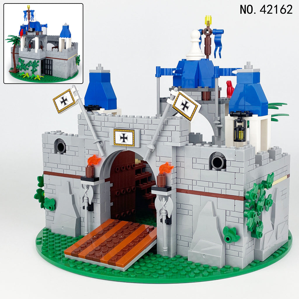 Medieval Knight Castle, compatible with small building blocks, military scene accessories - 512pcs