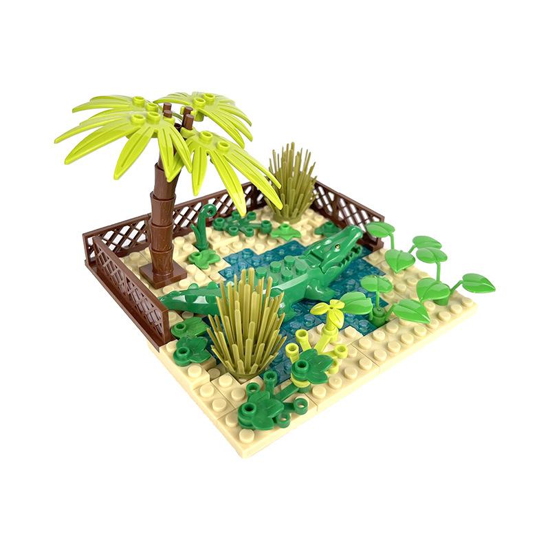 MOC Bauernhof-Szene-Bausteinset, Haus- und Gartenbausteine ¨C Montageteile