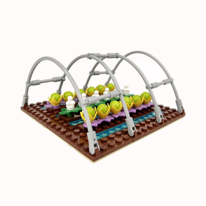 MOC Bauernhof-Szene-Bausteinset, Haus- und Gartenbausteine ¨C Montageteile