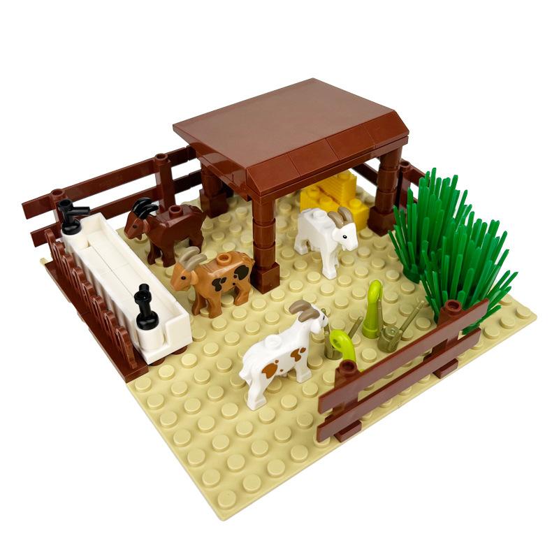 MOC Bauernhof-Szene-Bausteinset, Haus- und Gartenbausteine ¨C Montageteile