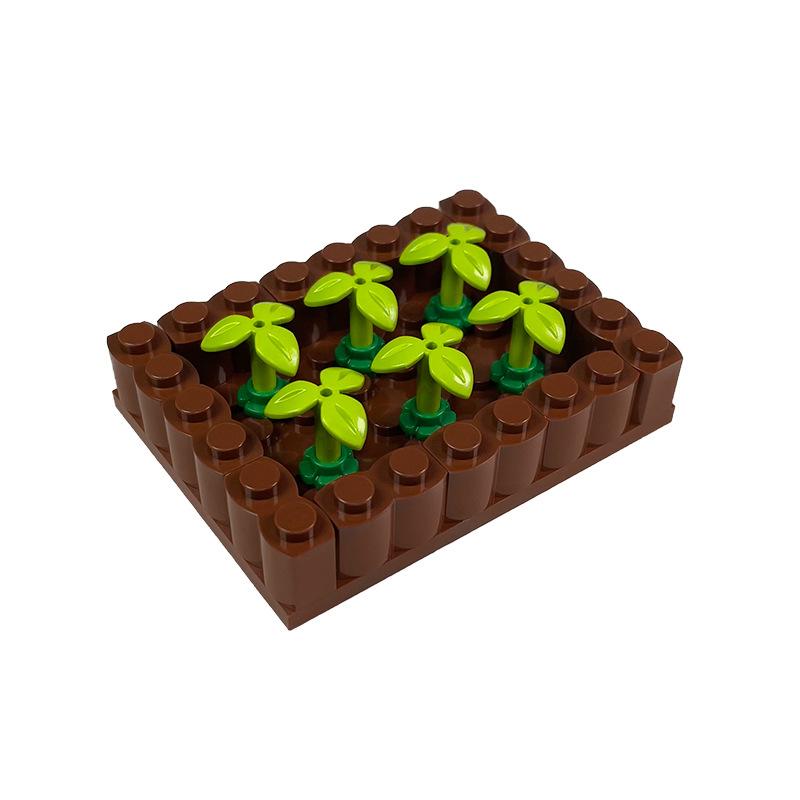 Garden Scene Building Block Parts, Compatible With Small Particle Flower Fields And Flower Beds, Botanical Garden Moc Set
