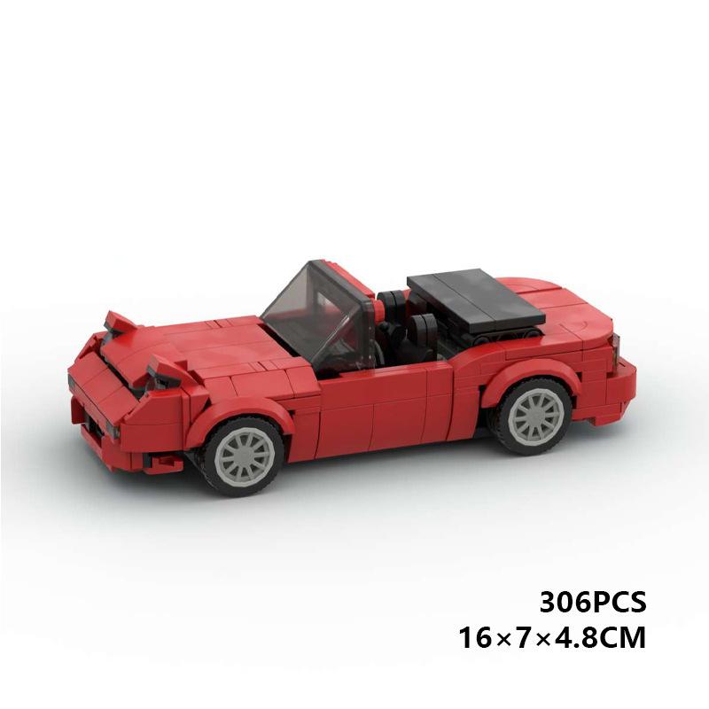 Sports Car Racing Model, Compatible With Small Particle Building Block Sets, Educational Assembly Building Block Toy