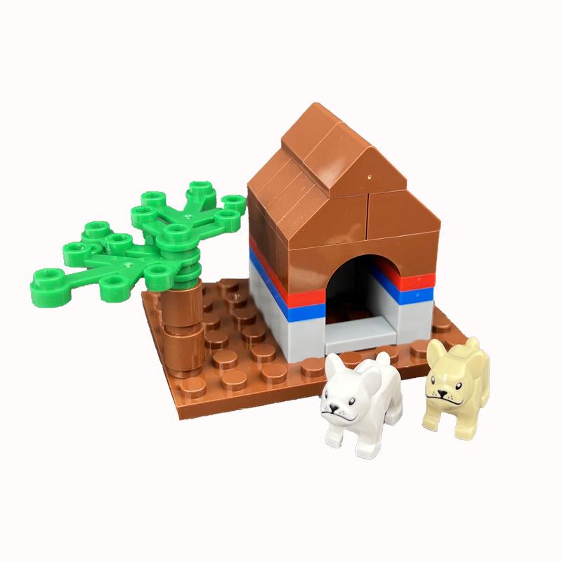 MOC Bauernhof-Szene-Bausteinset, Haus- und Gartenbausteine ¨C Montageteile