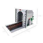 Train Track Scene, Small Particle Building Block Track Accessories, DIY Train Track Tunnel Waiting Shelter Set