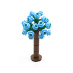 MOC Home Garden Scene Parts Set, Flower and Tree Plant Building Block Set, Wedding Courtyard Scene