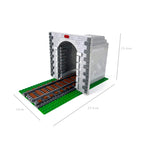 Train Track Scene, Small Particle Building Block Track Accessories, DIY Train Track Tunnel Waiting Shelter Set