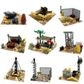 Desert Military Scene Set, Sentry Post Command Camp Scene Set, Diy Assembly Small Particle Building Block Moc Scene - SKU - OurGobricks