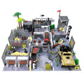 MOC Military Base Scene, Sentry Post and Shooting Range Set, DIY Assembled Small Particle Building Block Scene