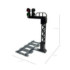 Train Track Scene, Small Particle Building Block Track Accessories, DIY Train Track Tunnel Waiting Shelter Set