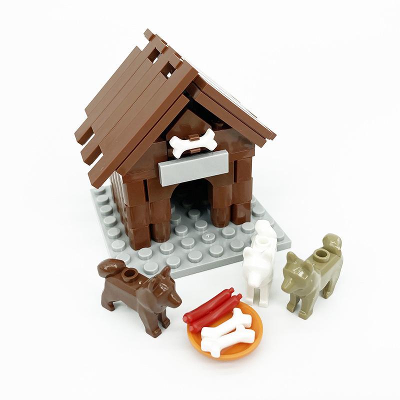 MOC Bauernhof-Szene-Bausteinset, Haus- und Gartenbausteine ¨C Montageteile