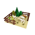 MOC Bauernhof-Szene-Bausteinset, Haus- und Gartenbausteine ¨C Montageteile