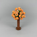 MOC Home Garden Scene Parts Set, Flower and Tree Plant Building Block Set, Wedding Courtyard Scene