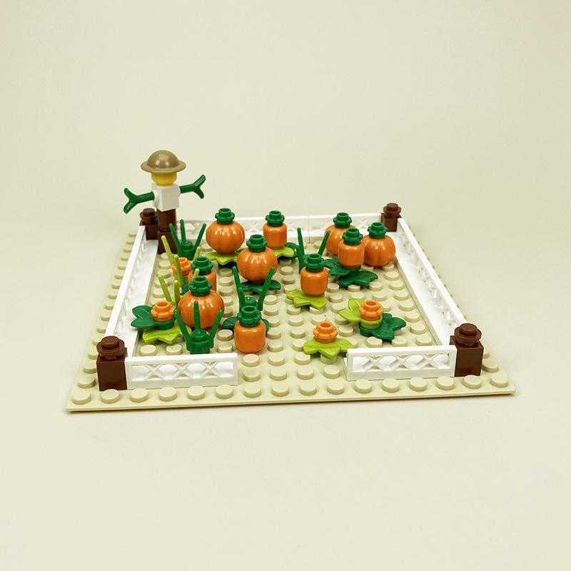 MOC Bauernhof-Szene-Bausteinset, Haus- und Gartenbausteine ¨C Montageteile