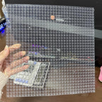 Compatible With Small Particle 32X32 Single-Sided Base Plates, 25.5*25.5Cm Pixel Art Transparent Base Plates, Moc Accessories Transparent Base Plates