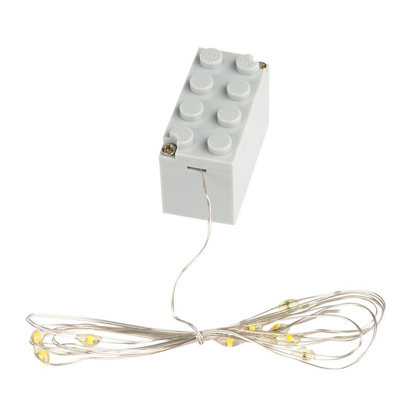 2*4 Building Block String Lights, Led Small Particle Light Strings, Architectural Scene Lighting Decoration Accessories