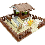 MOC Bauernhof-Szene-Bausteinset, Haus- und Gartenbausteine ¨C Montageteile