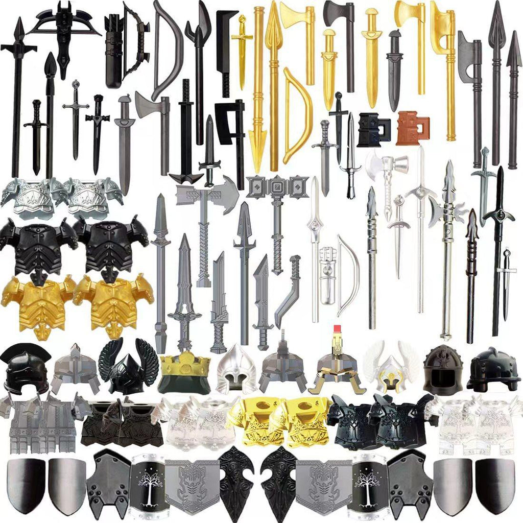 Compatible With Plastic Building Figures Accessories, Military Armor, Helmet Building Blocks, Weapon and Protective Equipment Sets