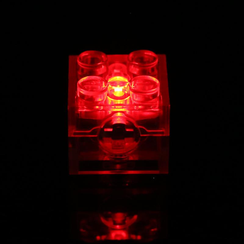 2*2 Brick Led Light Accessories, Compatible With Small Particle Building Blocks, Led Light Multi-Color Flashing Toy Accessories