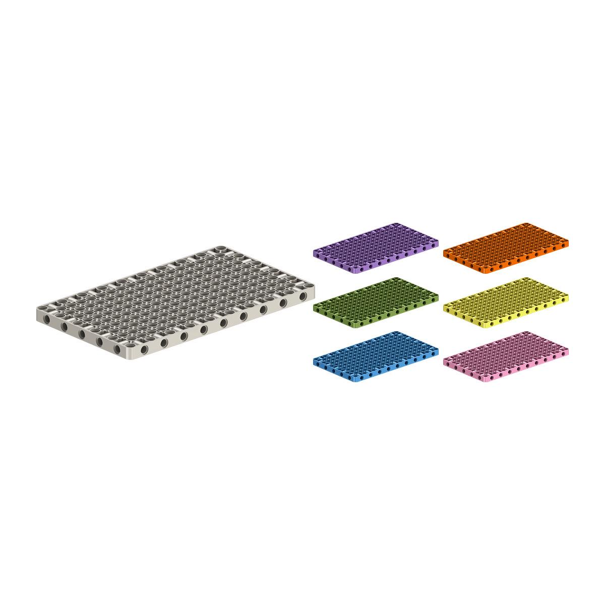 Single 39369 Mechanical Building Block Plate with Holes - 11x19 Compatible with Technic Baseplates ( Not Gobricks brand )
