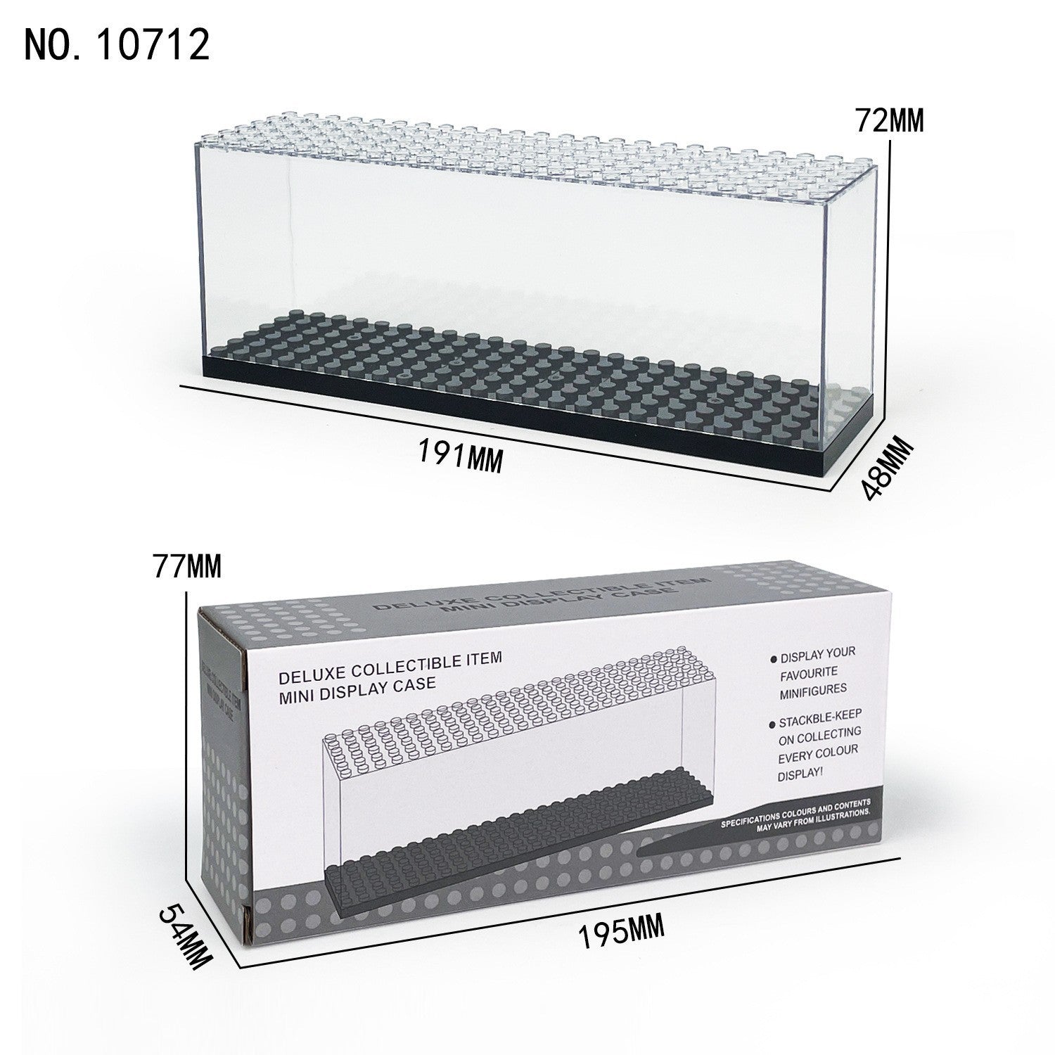 Acrylic Stepped Display Stand, Acrylic Bricks Figures Display Box